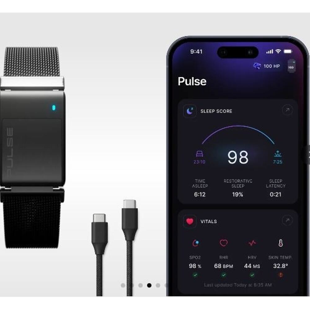 Pulse Series One Gunmetal Founder Edition Set Fitness Activity Tracker by Makina